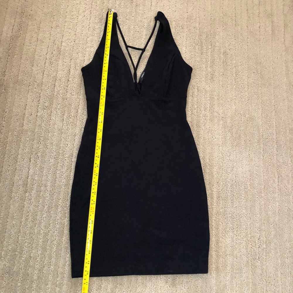 Forever21 Black BodyCon Dress w/ neck details - Picture 10 of 13